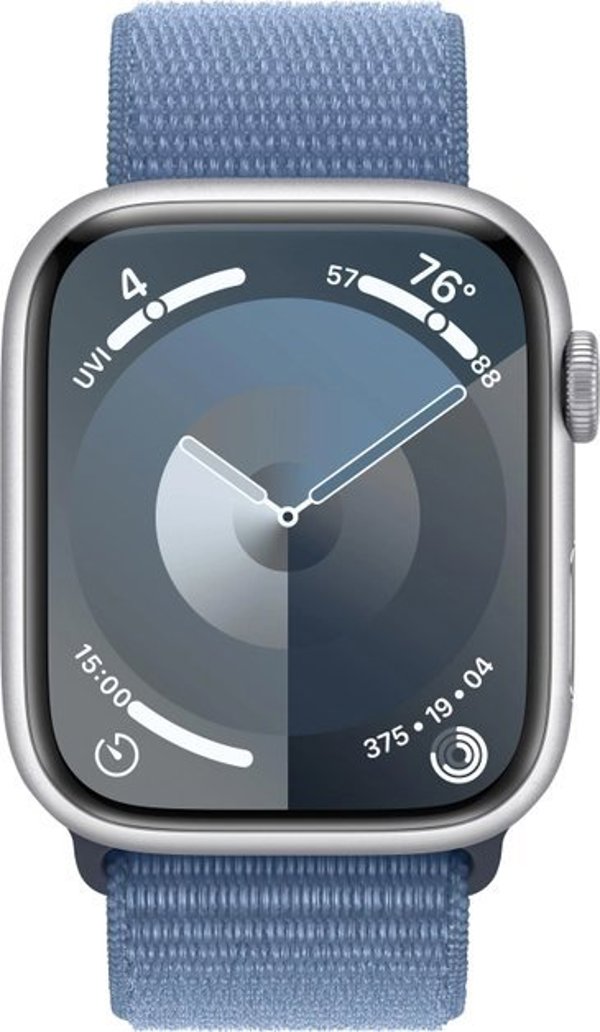 Έξυπνο ρολόι Apple Watch 9 GPS + Cellular 45mm Ασημί Αλουμίνιο Sport Loop Μπλε (MRMJ3QP/A)