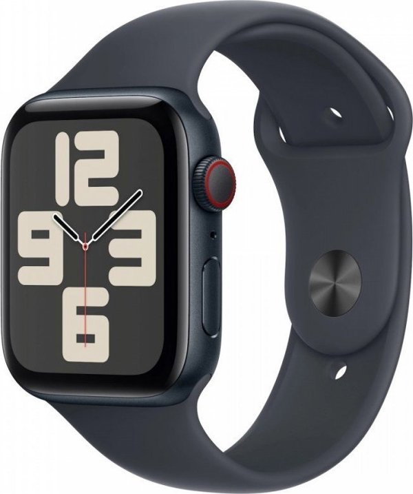 Έξυπνο ρολόι Apple Watch SE GPS + Cellular 44mm Midnight Alu Sport S/M Μαύρο (MXGL3ET/A)