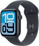 Apple Watch SE 3 (GPS) 44 mm μεσαία νύχτα αλουμινένια θήκη και μεσαία νύχτα αθλητικό λουράκι, M/L