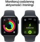 Apple Watch SE 3 (GPS) 44 mm μεσαία νύχτα αλουμινένια θήκη και μεσαία νύχτα αθλητικό λουράκι, M/L