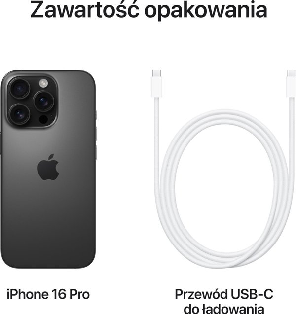Έξυπνο τηλέφωνο Apple iPhone 16 Pro 128GB Μαύρο Τιτάνιο (MYND3) με φορτιστή