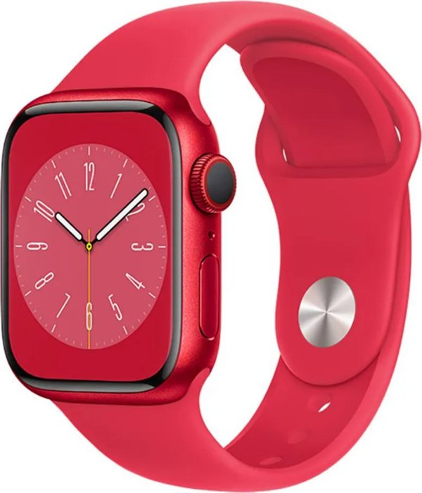 Smartwatch Apple Watch 8 GPS + Cellular 41mm Red Alu Sport Czerwony  (MNJ23WB/A)