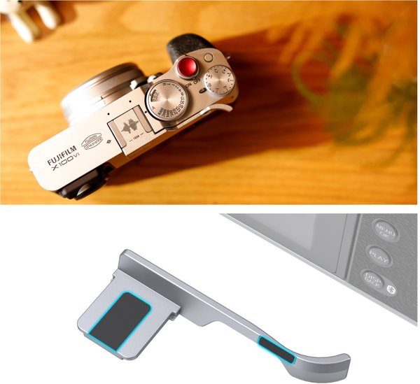 ΜικρόRig 4566 Fujifilm X100VI / X100V Thumb Rest, Silver
