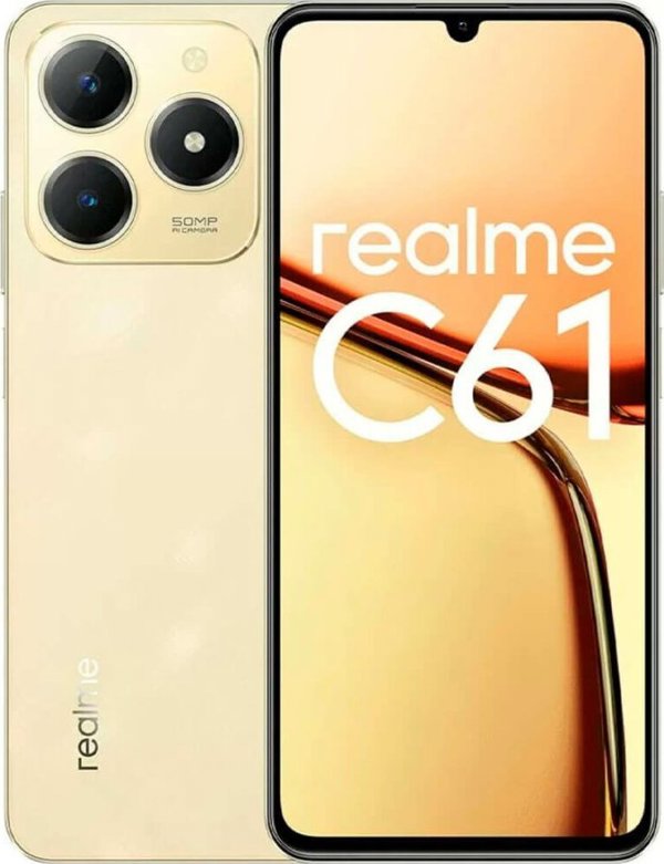 Έξυπνο τηλέφωνο Realme Realme C61 Dual Sim 6GB RAM 128GB - Sparkle Gold
