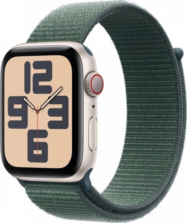 Έξυπνο ρολόι Apple Watch SE GPS + Cellular 44mm Starlight Alu Sport Loop Πράσινο (MXGV3ET/A)