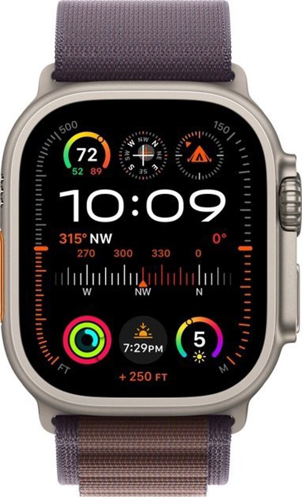 Έξυπνο ρολόι Apple Watch Ultra 2 GPS + Cellular 49mm Θήκη Τιτανίου Alpine Loop Medium Μωβ (MRET3WB/A)