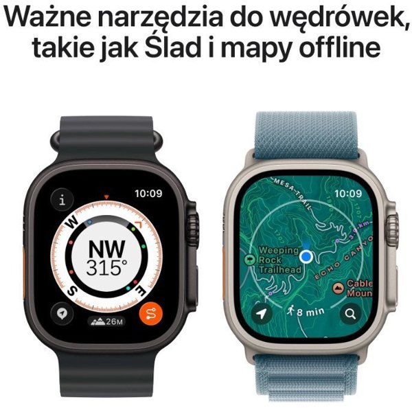 Apple Watch Ultra 3 GPS + Cellular 49mm Μαύρη Θήκη Τιτανίου με Μαύρο/Κάρβουνο Trail Loop - M/L