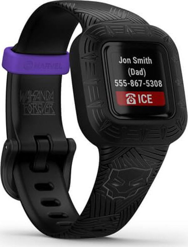 Smartband Garmin Vivofit Junior 3 Marvel Black Panther Μαύρος Πάνθηρας Czarny