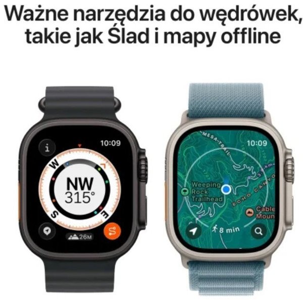 Smartwatch Apple Watch Ultra 3 GPS + Cellular 49mm Natural Titanium / Alpine Loop L Niebieski  (MEWP4QP/A)