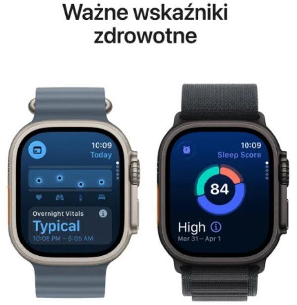 Smartwatch Apple Watch Ultra 3 GPS + Cellular 49mm Natural Titanium / Alpine Loop L Niebieski  (MEWP4QP/A)
