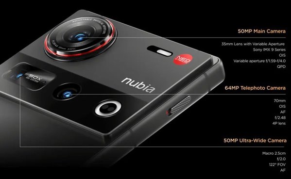 Έξυπνο τηλέφωνο Nubia Z70 Ultra 5G 16/512GB Μαύρο (null)
