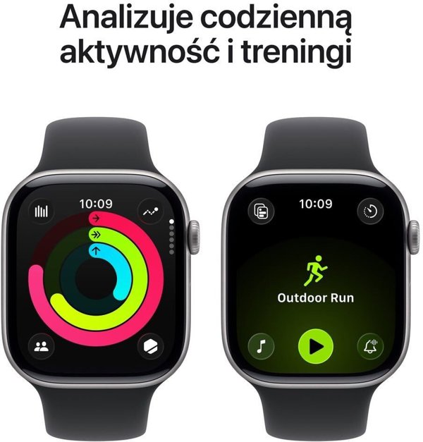 Apple Watch Series 11 (GPS) 46mm Space Gray Aluminum Case with Black Sport Band, S/M