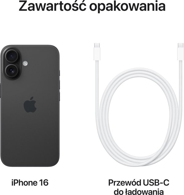 Apple iPhone 16 128GB, μαύρο (EU)