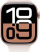 Apple Watch Series 10 (GPS) 42mm Ροζ Χρυσό Αλουμινένια Θήκη με Κόκκινο Αθλητικό Λουράκι, S/M (MWWH3)