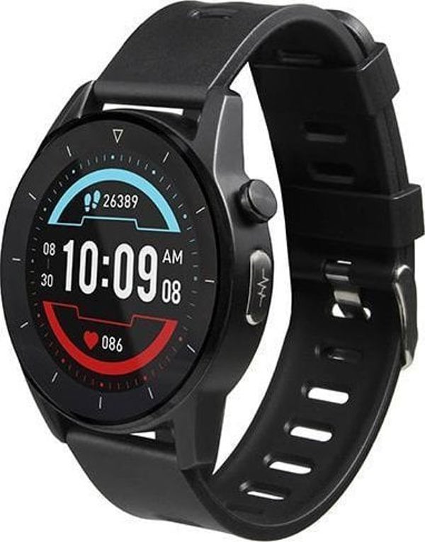 Xoro SMW 20 Smartwatch με ΗΚΓ, Μέτρηση Πίεσης & Οξυγόνου, Παρακολούθηση Ύπνου, Μαύρο (XOR700734)