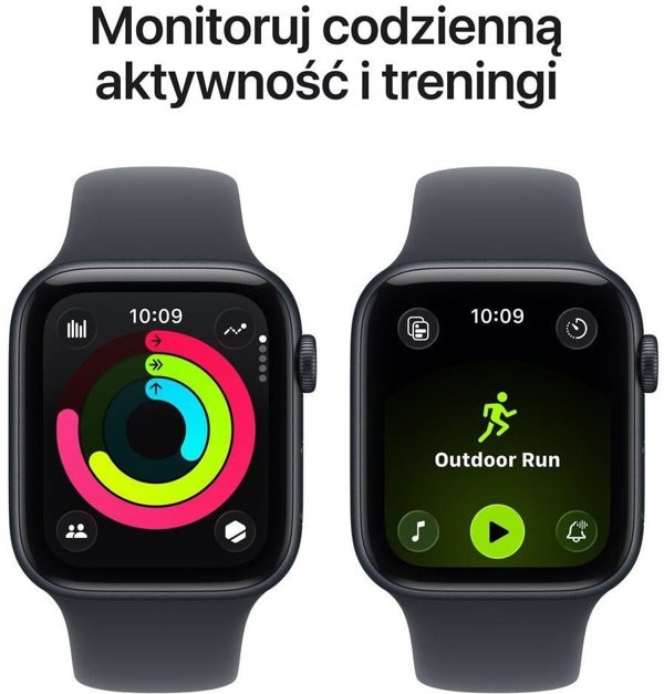 Apple Watch SE 3 GPS 44mm Midnight Aluminium Case with Midnight Sport Band - M/L