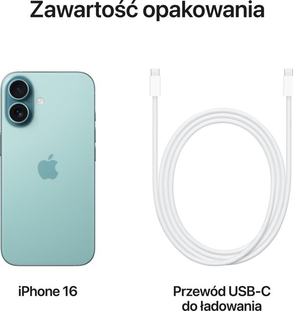 Smartfon Apple  iPhone 16 5G 8/256GB Zielony  (MYEJ3QL/A)