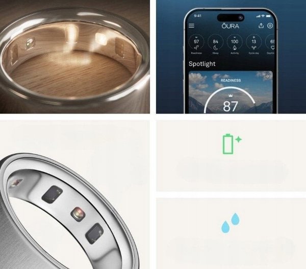 Δαχτυλίδι Oura Ring 4 Smart Ring, Stealth, Μέγεθος 7
