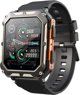 Rubicon Smartwatch RNCF27 με Bluetooth Calling, Μαύρο Σιλικόνης