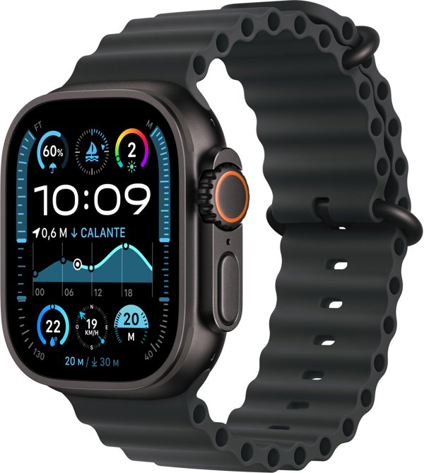 Smartwatch Apple Watch Ultra 2 GPS + Cellular 49mm Black Titanium Case Ocean Band Czarny  (MX4P3CS/A)