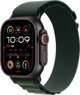 Apple Watch Ultra 2 (GPS + Cellular) 49mm Black Titanium Case with Dark Green Alpine Band, Large (MX4T3)