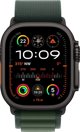 Apple Watch Ultra 2 (GPS + Cellular) 49mm Black Titanium Case with Dark Green Alpine Band, Large (MX4T3)