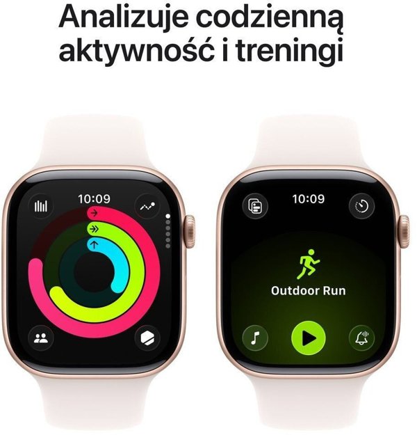 Apple Watch S11 Αλουμίνιο Κυψελωτό 46mm Ροζ χρυσό (Αθλητικό λουράκι ανοιχτό ροζ) S/M