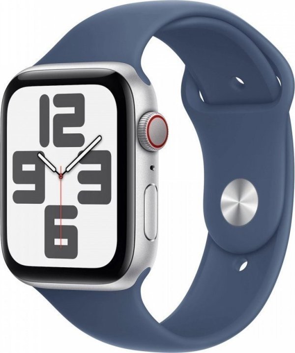 Έξυπνο ρολόι Apple Watch SE GPS 44mm Ασημί Αλουμίνιο Σπορ M/L Μπλε (MXGQ3QF/A)