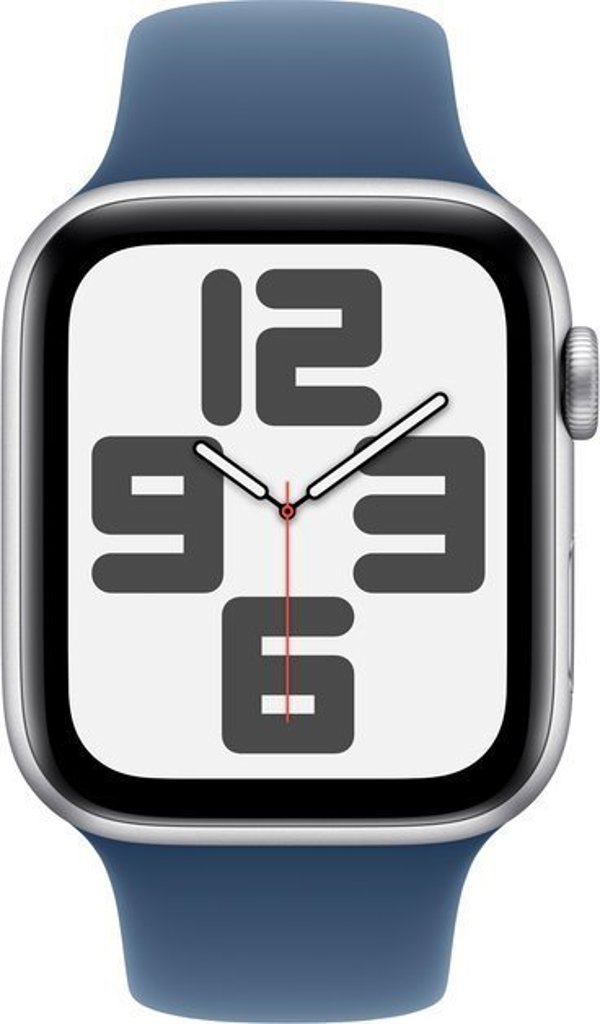 Έξυπνο ρολόι Apple Watch SE GPS 44mm Ασημί Αλουμίνιο Σπορ M/L Μπλε (MXGQ3QF/A)