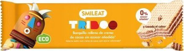 Smileat Triboo, BIO Βάφλα με γέμιση κακάο, 30 g