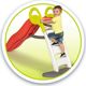 Smoby Τσουλήθρα Funny II 200cm κόκκινη (7600820402)