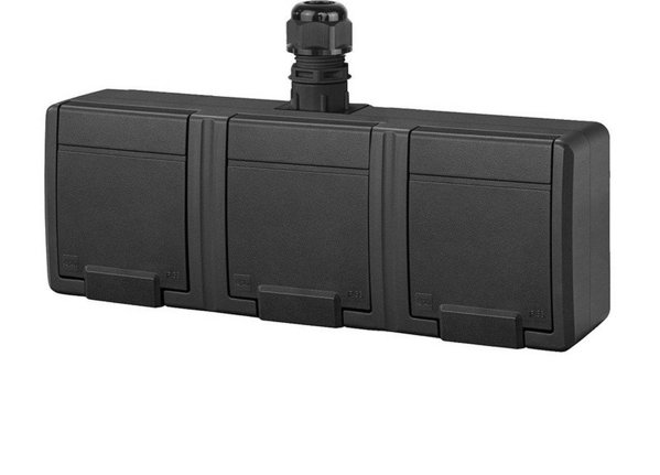 ΠΡΙΖΑ 5046-67 3ΘΕΣΕΩΝ IP65 AQUANT ΜΑΥΡΟ