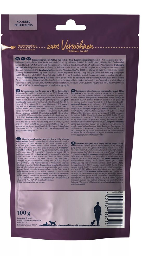 Soft Snack Mini Ireland, λιχουδιά για σκύλους, σολομός και κουνέλι, 100g