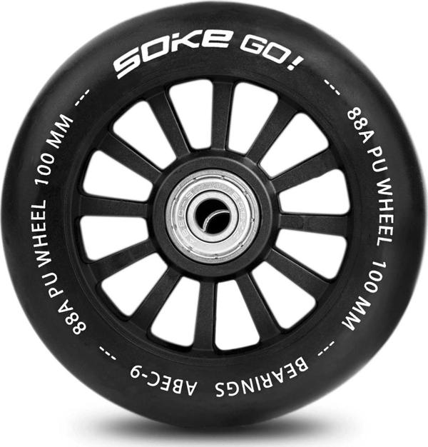 Soke Ρόδες για πατίνι 100 mm μαύρες 2 τεμάχια
