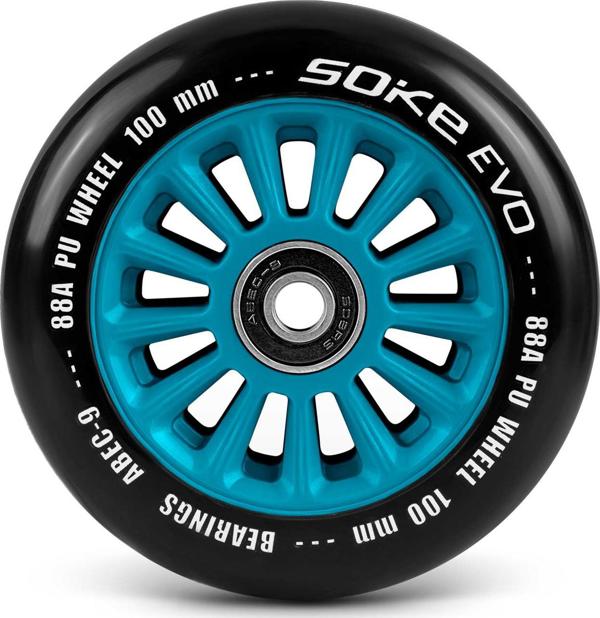 Soke ρόδες για πατίνι 100 mm μπλε σετ 2 τεμαχίων