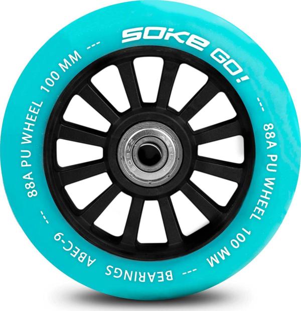 Soke Ρόδες για πατίνι 100 mm τιρκουάζ 2 τεμ.
