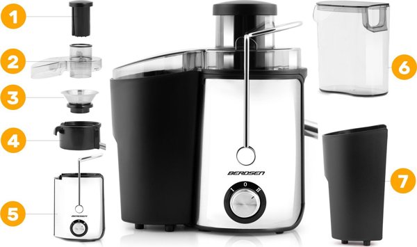 Αποχυμωτής Berdsen Αποχυμωτής 600W BD-750 Berdsen μαύρη