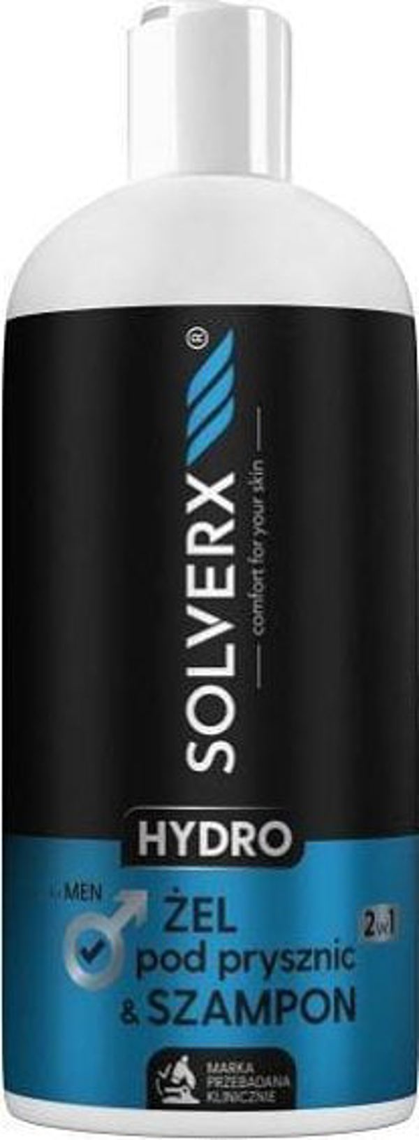 Solverx Solverx Hydro τζελ ντους και σαμπουάν 2 σε 1 για άνδρες 400ml