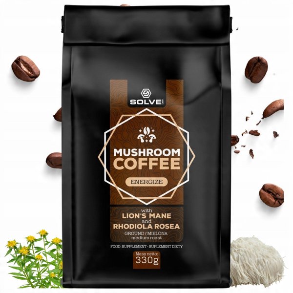 Solve Labs Mushroom Coffee 330g Lion's mane + Rhodiola one size