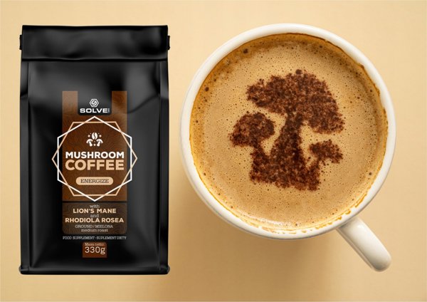 Solve Labs Mushroom Coffee 330g Lion's mane + Rhodiola one size