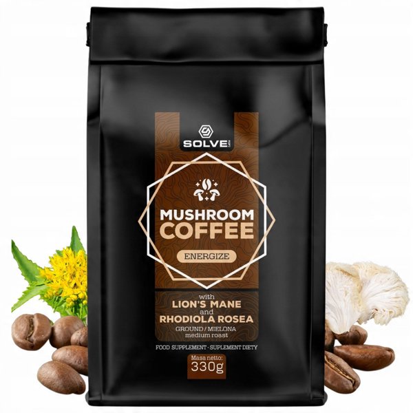 Solve Labs Mushroom Coffee 330g Lion's mane + Rhodiola one size
