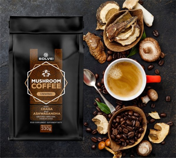 Solve Labs Mushroom Coffee 330g Lion's mane + Rhodiola one size