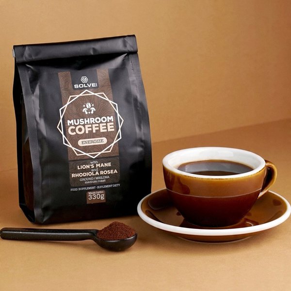 Solve Labs Mushroom Coffee 330g Lion's mane + Rhodiola one size