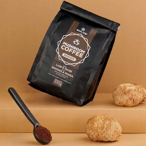 Solve Labs Mushroom Coffee 330g Lion's mane + Rhodiola one size