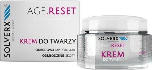 Solverx Age.Reset Κρέμα Προσώπου για Αναδόμηση Μικροβιώματος & Αναζωογόνηση Δέρματος 50ml