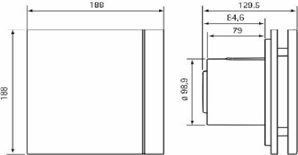 SolerPalau Ανεμιστήρας μπάνιου S&P Silent 100 CZ Design