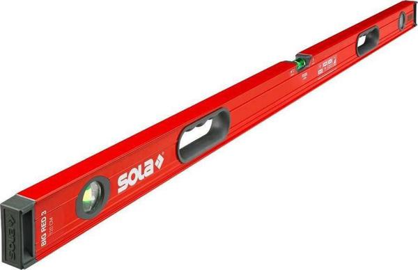 Sola Αλφάδι Big Red 180cm, Ορθογώνιο Προφίλ Αλουμινίου, 3 Φιαλίδια, Ακρίβεια 0,3mm/m