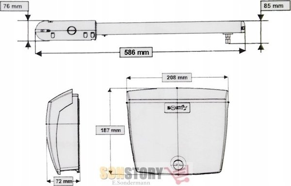Somfy Somfy Μηχανισμός για πύλη με φύλλα - SGS 201