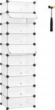 Songmics Interlocking rack παπουτσιών, ορθογώνια οργάνωση αποθήκευσης, αρθρωτό ράφι DIY με 10 θέσεις, 40 X 13692245 6955880351442
