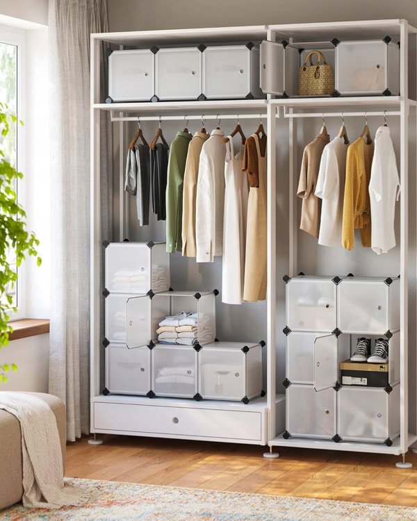 Songmics Storage Organizer, 15 θέσεις για ρούχα παπούτσια Βιβλία παιχνιδιών, εύκολο στη συναρμολόγηση, λευκό 13585952 6955880334599